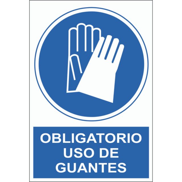 SEÑAL- USO OBLIGATORIO DE GUANTES - Marketgraf